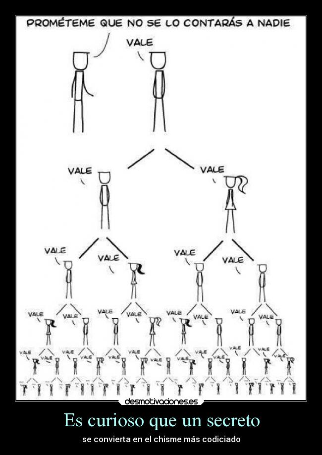 Es curioso que un secreto -
