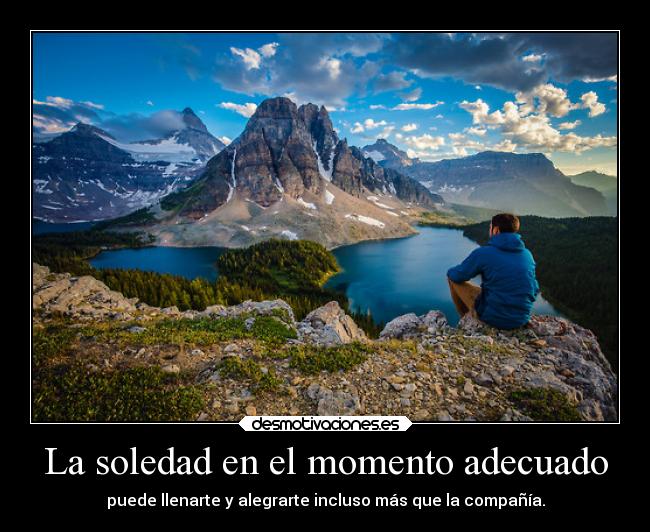 La soledad en el momento adecuado - 