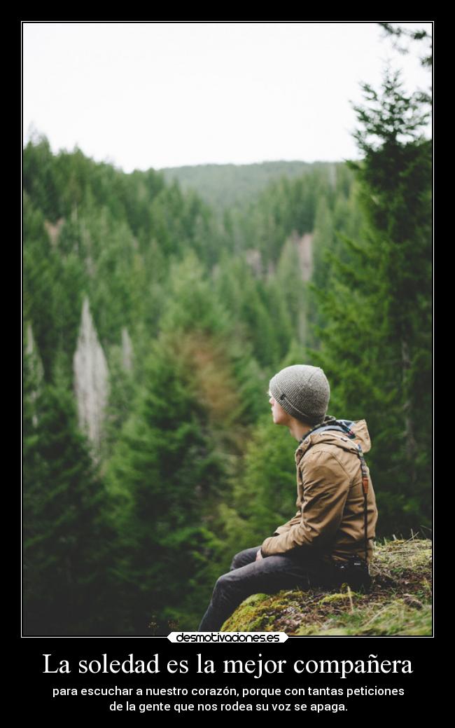 La soledad es la mejor compañera -