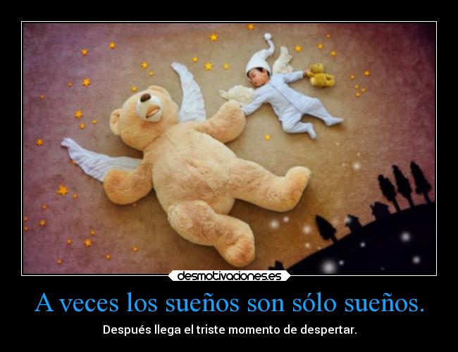 A veces los sueños son sólo sueños. -