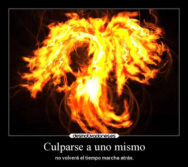 Culparse a uno mismo - no volverá el tiempo marcha atrás.