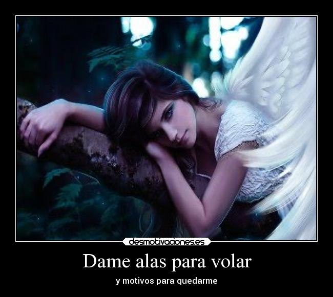 Dame alas para volar - y motivos para quedarme