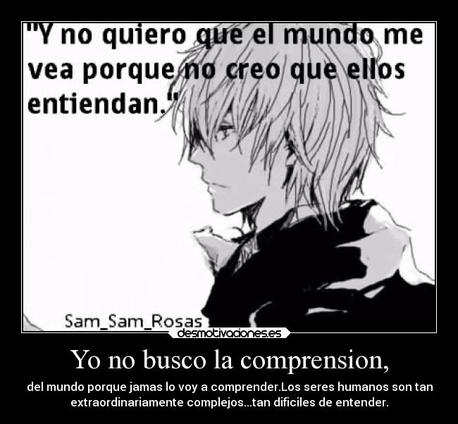 Yo no busco la comprension, - 