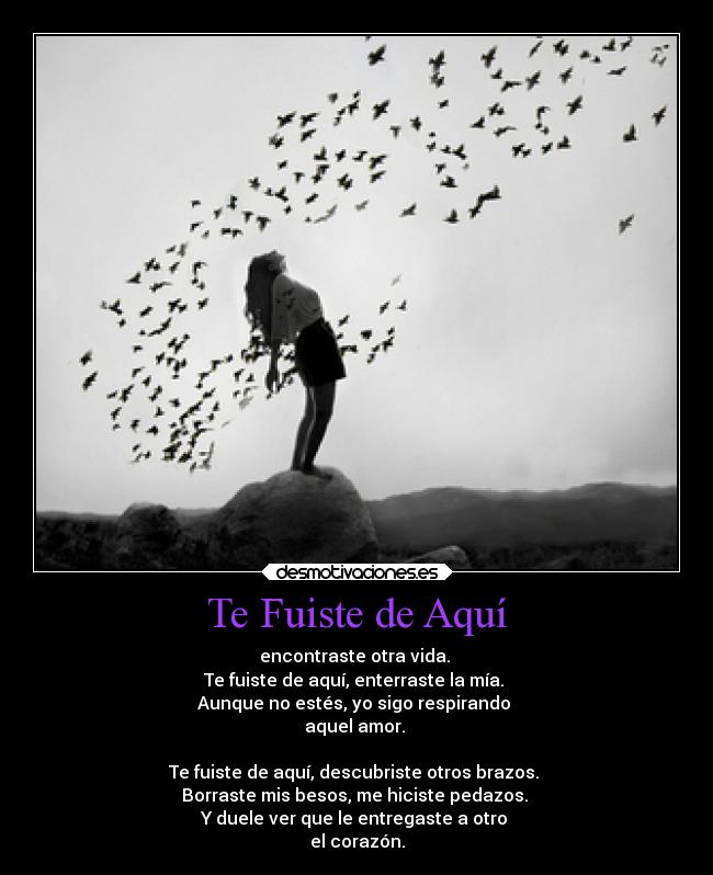 Te Fuiste de Aquí -