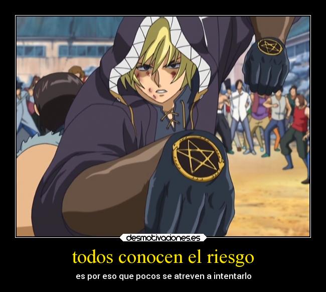 carteles vida anime kenichi riesgo desmotivaciones