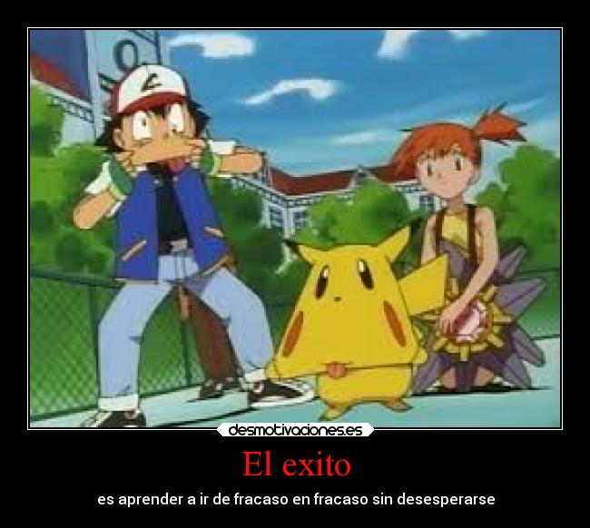 El exito - es aprender a ir de fracaso en fracaso sin desesperarse