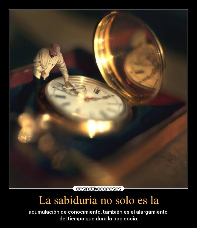 La sabiduría no solo es la -