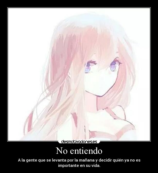No entiendo -