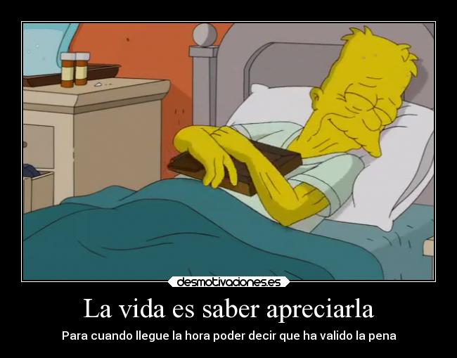 La vida es saber apreciarla - 