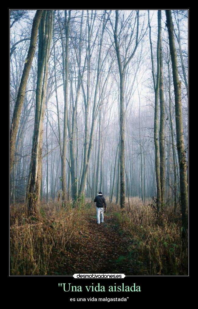 Una vida aislada - es una vida malgastada