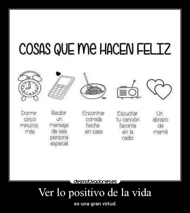 Ver lo positivo de la vida - 