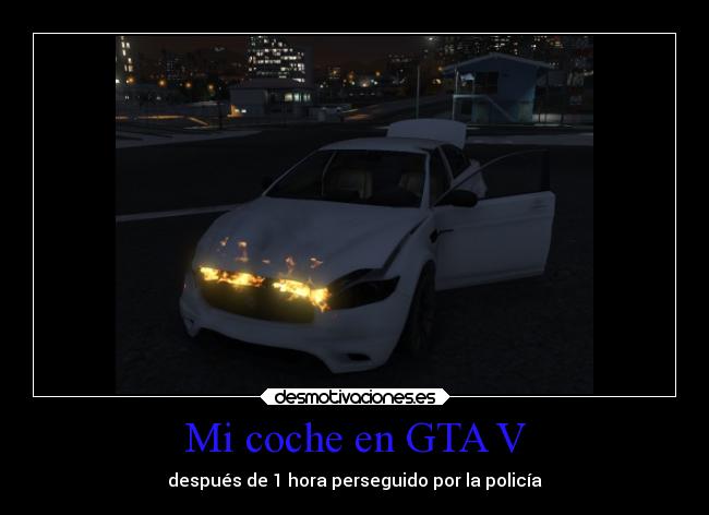 Mi coche en GTA V - después de 1 hora perseguido por la policía