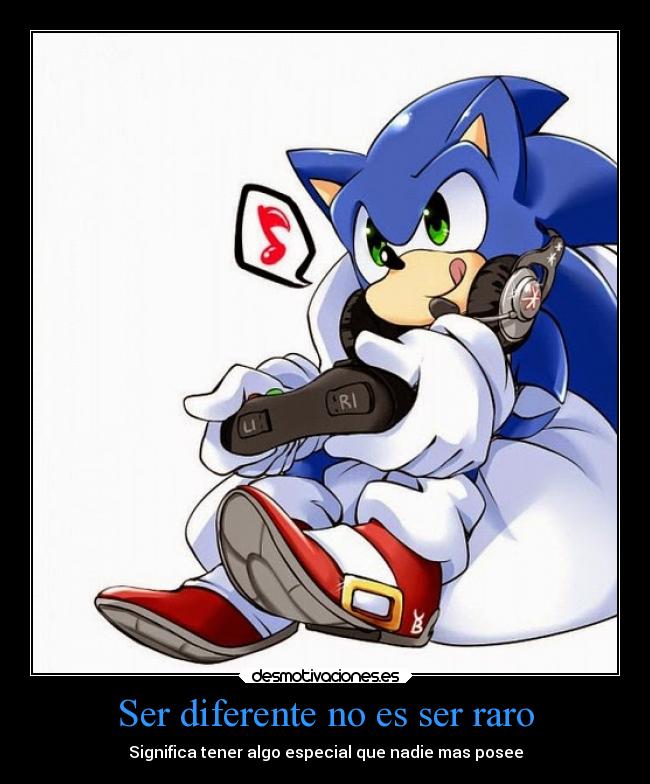 carteles alegria ayuda diferente felicidaad ser especial sonic the hedgehog desmotivaciones