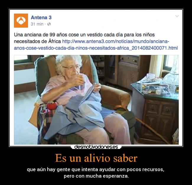 Es un alivio saber - 