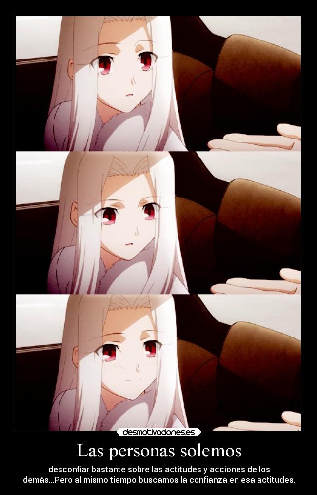 Las personas solemos -