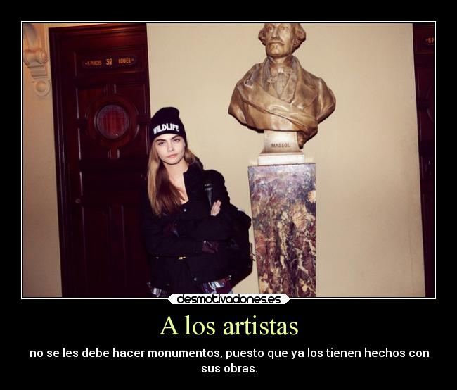A los artistas -