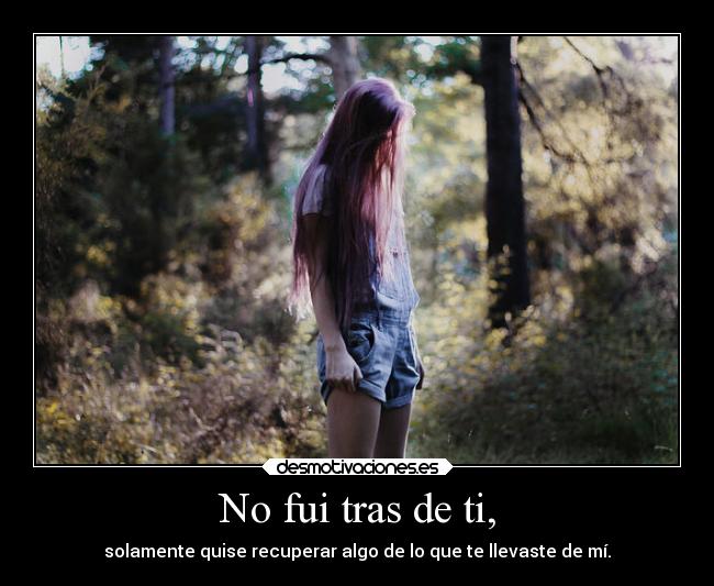 No fui tras de ti, - 