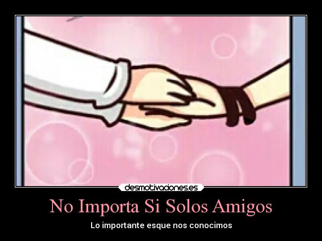 No Importa Si Solos Amigos - Lo importante esque nos conocimos