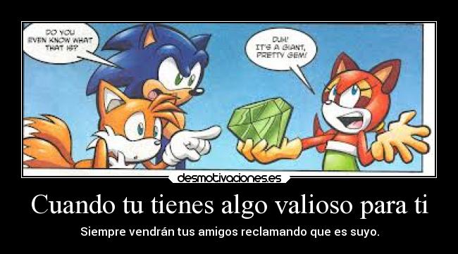 carteles amigos marine the raccoon tails sonic laurasimpson11 reclamo esmeralda peleas desmotivaciones