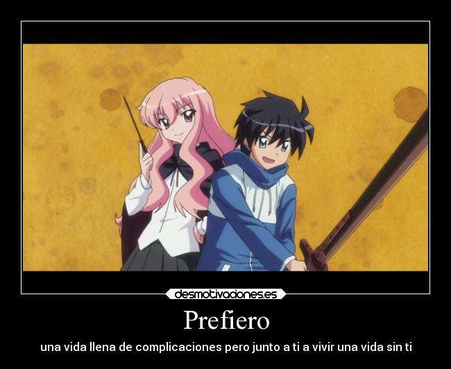 carteles amor anime zero tsukaima desmotivaciones