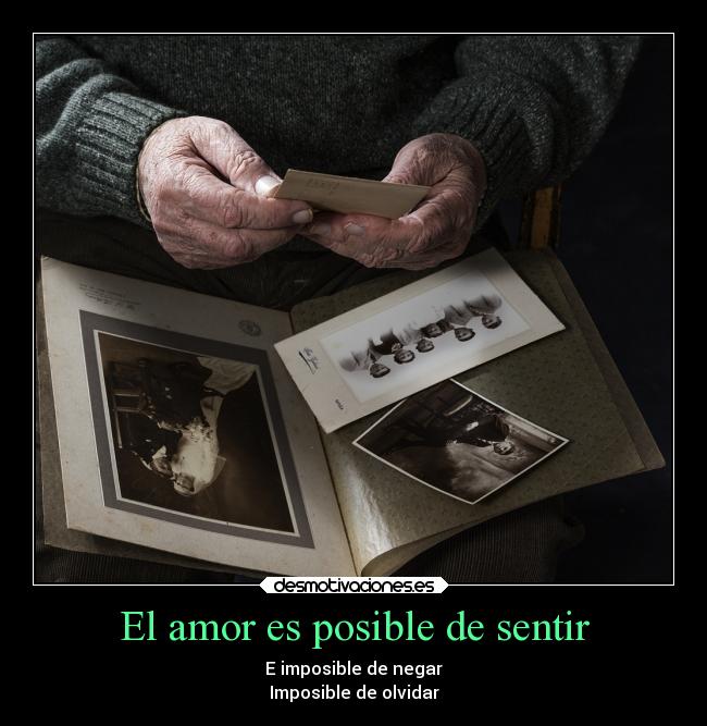 El amor es posible de sentir - E imposible de negar
Imposible de olvidar