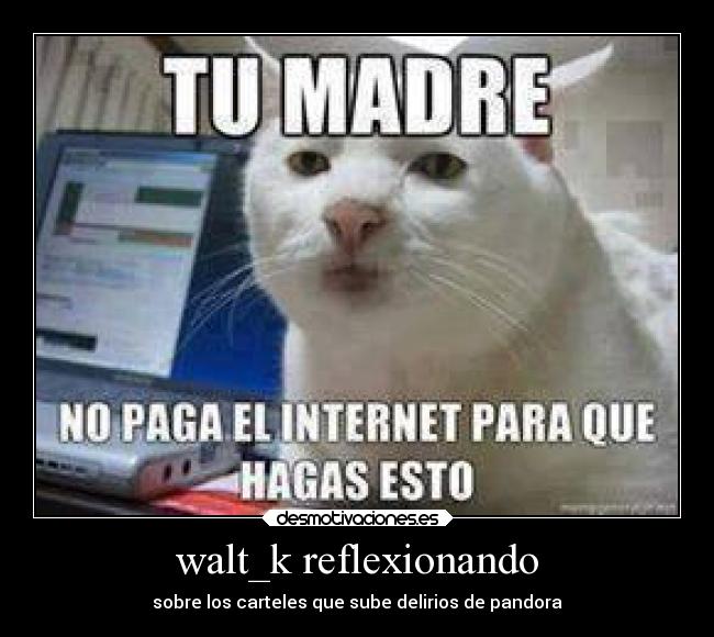 walt_k reflexionando - sobre los carteles que sube delirios de pandora