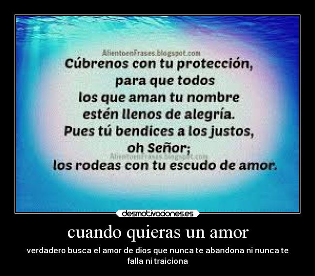 cuando quieras un amor -