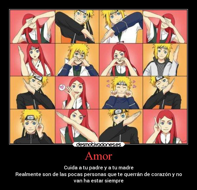 Amor - Cuida a tu padre y a tu madre
Realmente son de las pocas personas que te querrán de corazón y no
van ha estar siempre