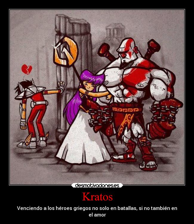Kratos - Venciendo a los héroes griegos no solo en batallas, si no también en
el amor