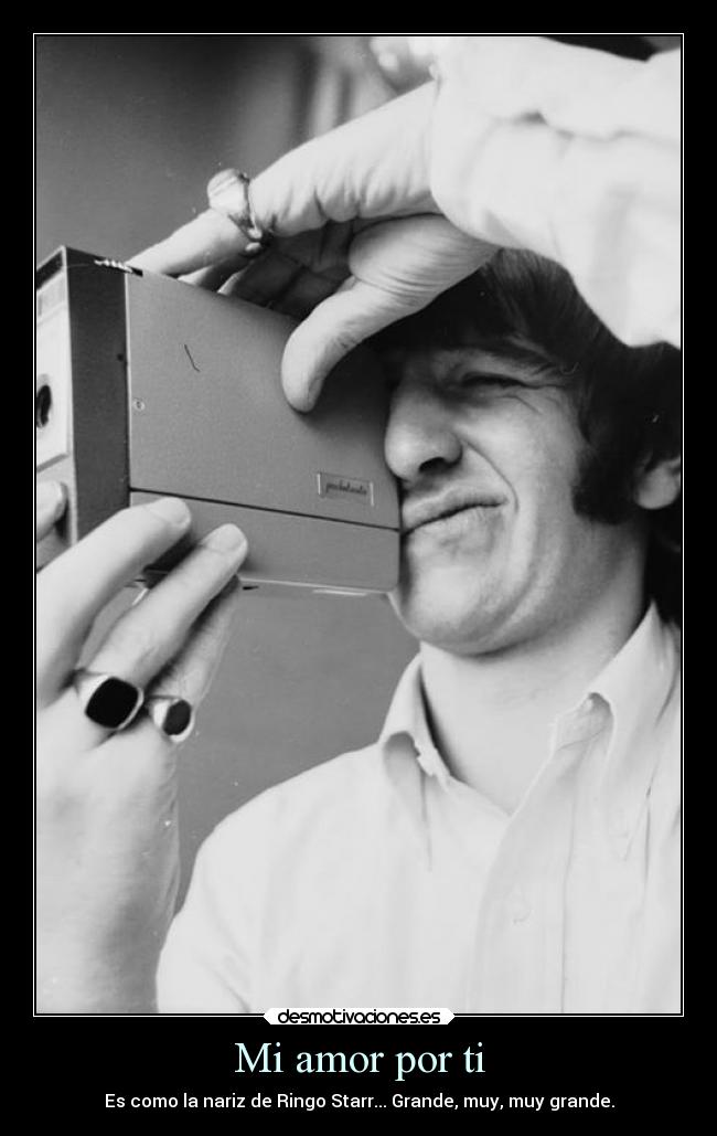 Mi amor por ti - Es como la nariz de Ringo Starr... Grande, muy, muy grande.