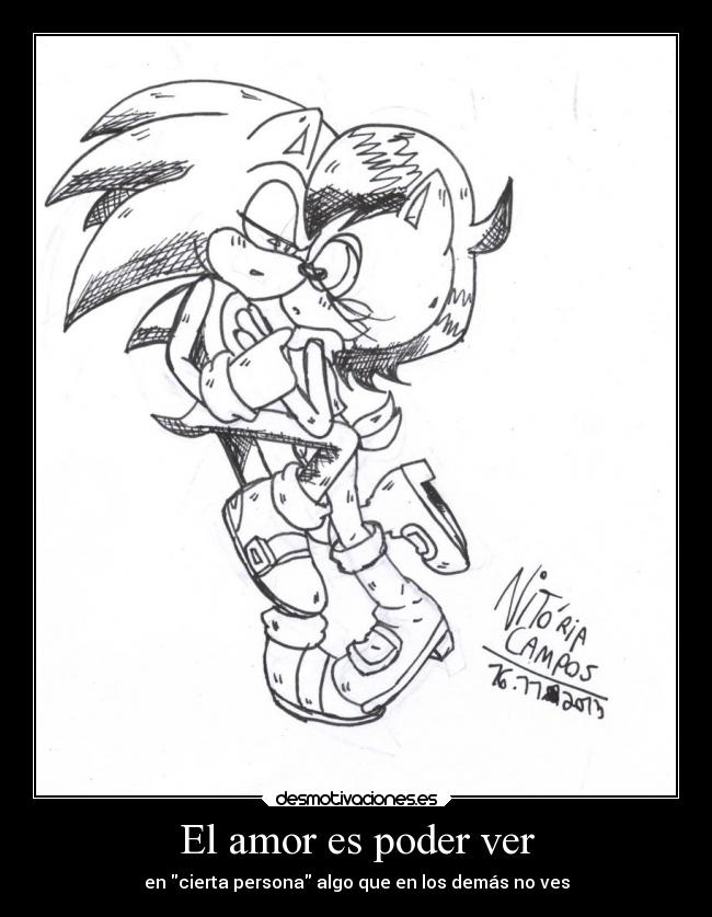 carteles amor amor sonic sally acorn sonally desmotivaciones