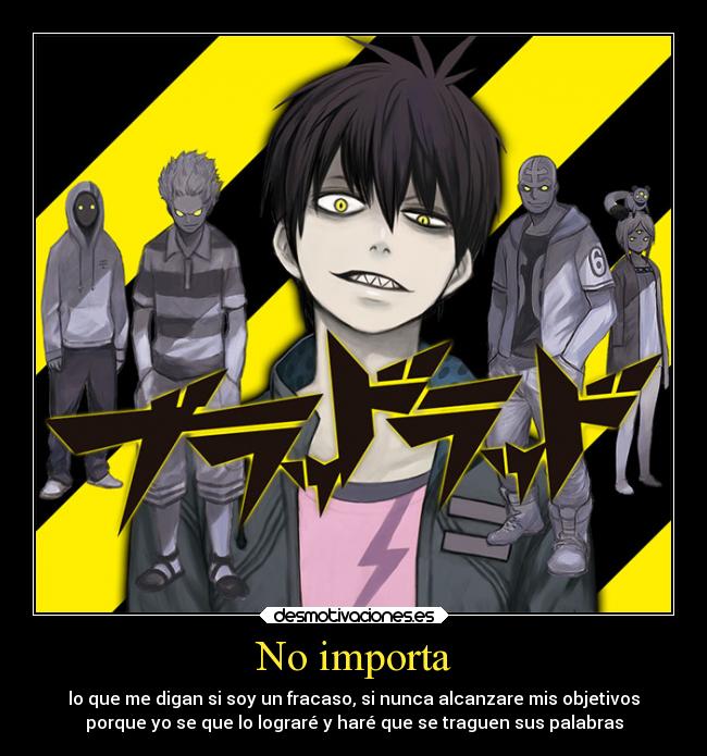 carteles anime bloodlad desmotivaciones