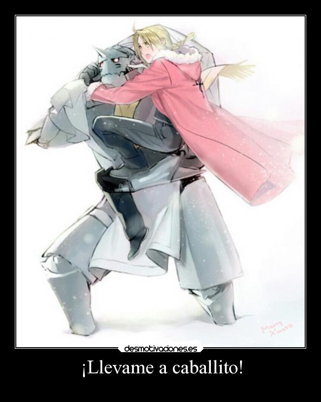 carteles anime caballito neesan manga fullmeta alchemist elric desmotivaciones