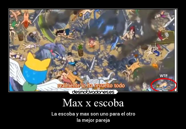 Max x escoba - La escoba y max son uno para el otro
la mejor pareja