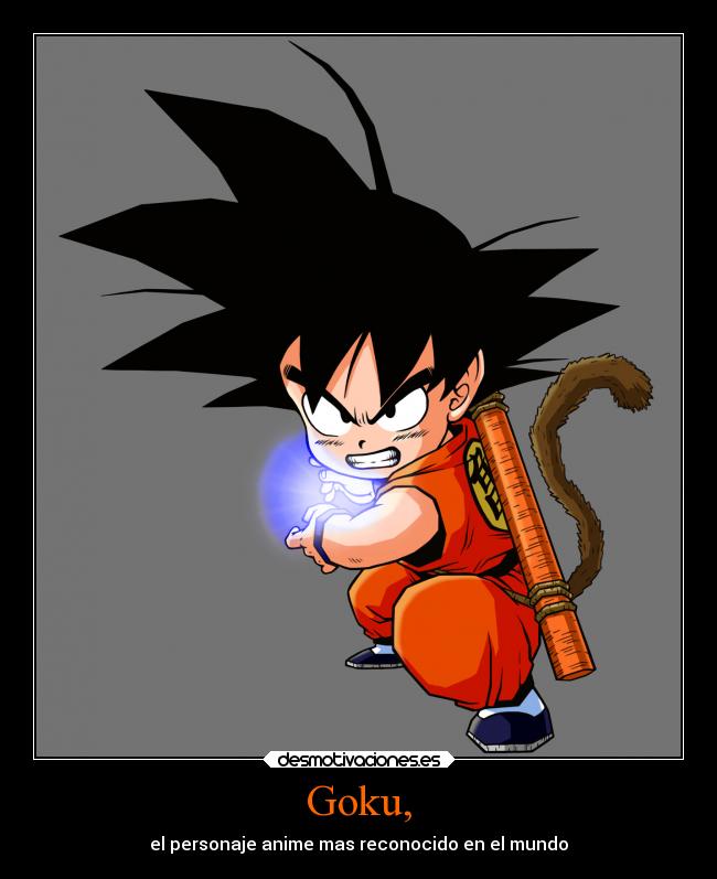 Goku, - el personaje anime mas reconocido en el mundo