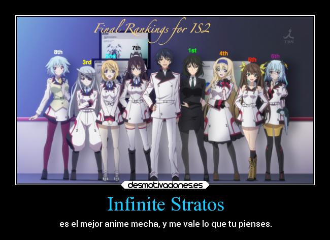Infinite Stratos - es el mejor anime mecha, y me vale lo que tu pienses.