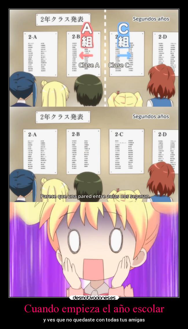 Cuando empieza el año escolar - y ves que no quedaste con todas tus amigas