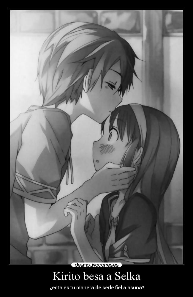 Kirito besa a Selka -