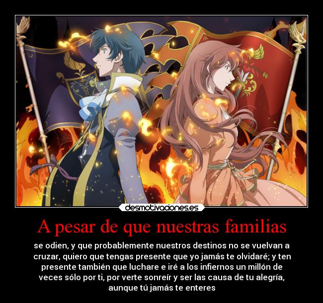 A pesar de que nuestras familias -