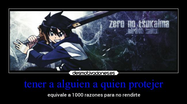 carteles anime zero tsukaima saito desmotivaciones