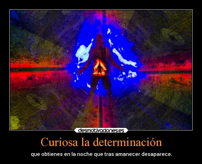 Curiosa la determinación - que obtienes en la noche que tras amanecer desaparece.