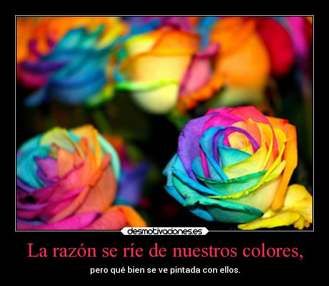 La razón se ríe de nuestros colores, - 