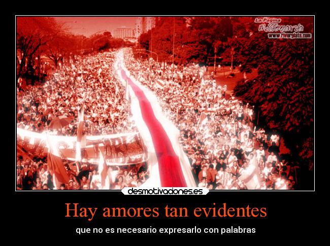 Hay amores tan evidentes - que no es necesario expresarlo con palabras