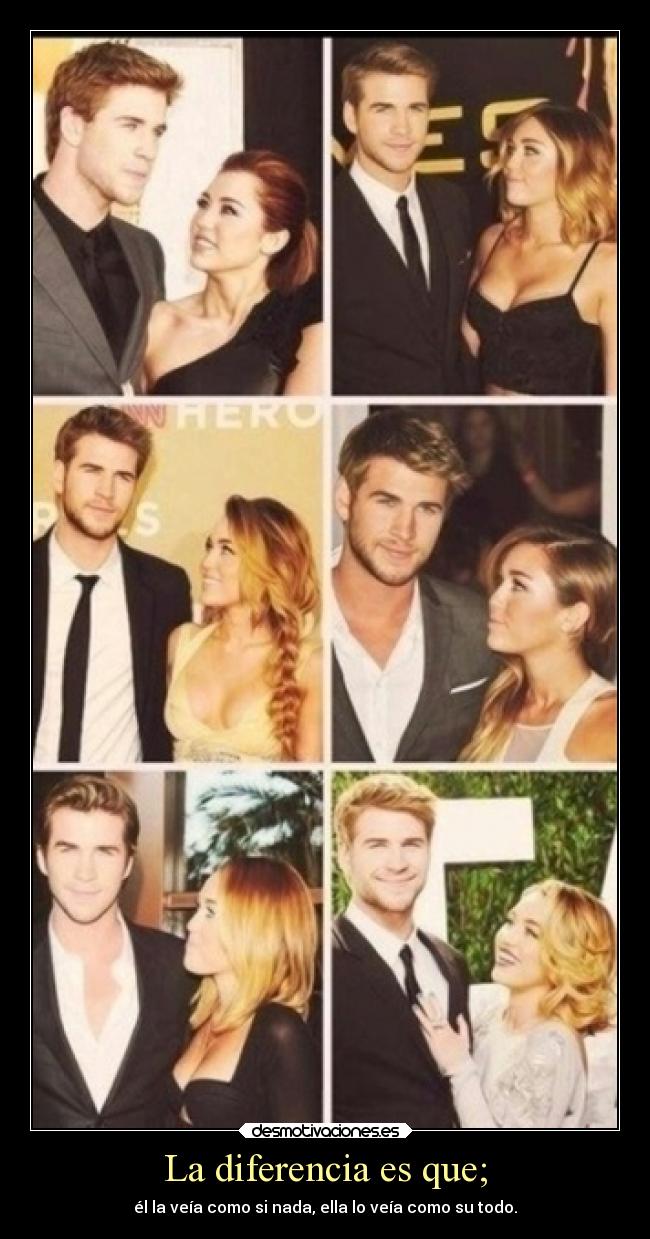 La diferencia es que; - él la veía como si nada, ella lo veía como su todo.