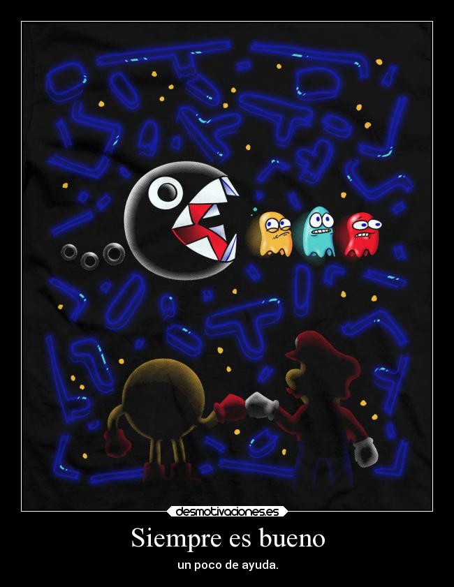 carteles ayuda videojuegos humor graciosas risa mario pacman fantasmas juegos reflexion desmotivaciones