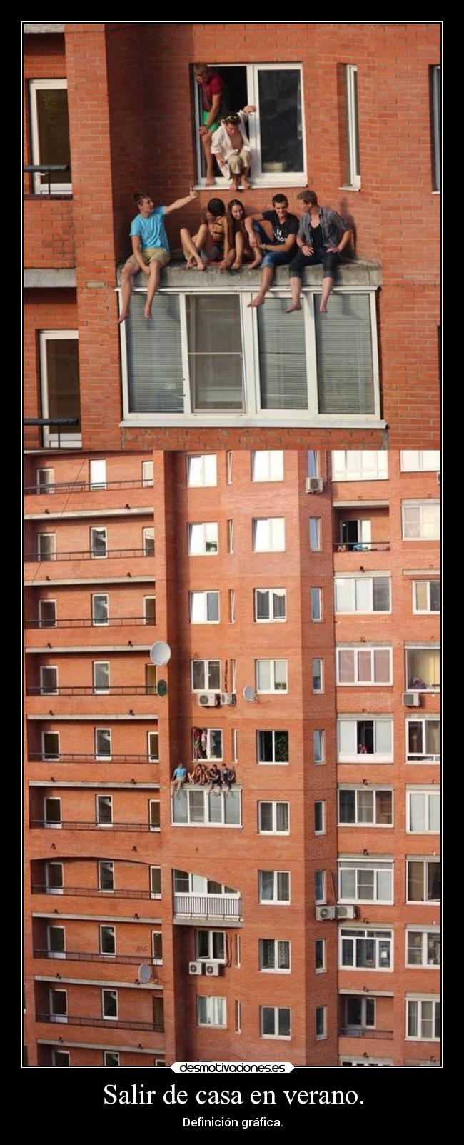 Salir de casa en verano. - Definición gráfica.