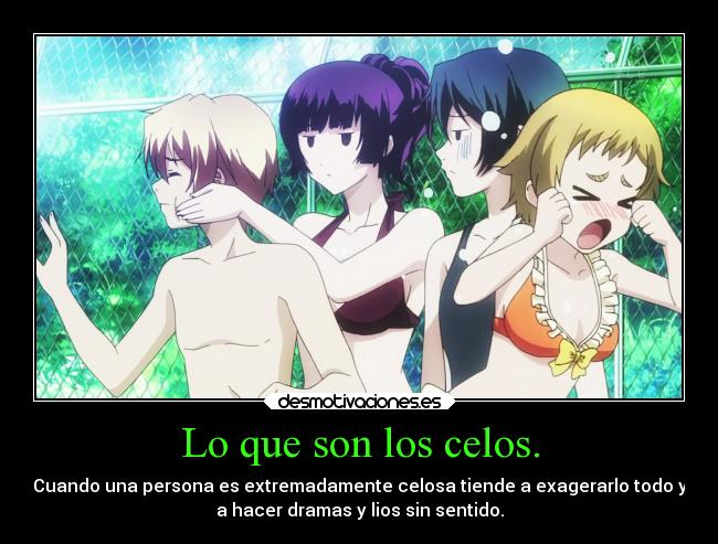 carteles celos anime tasogare amnesia desmotivaciones