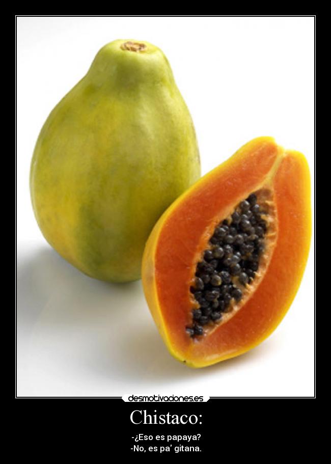 carteles chiste humor comida grasioso papaya gitana chistaco desmotivaciones