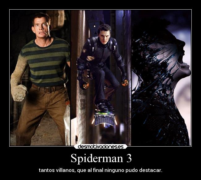 carteles cine comic james franco spiderman venom sandman desmotivaciones