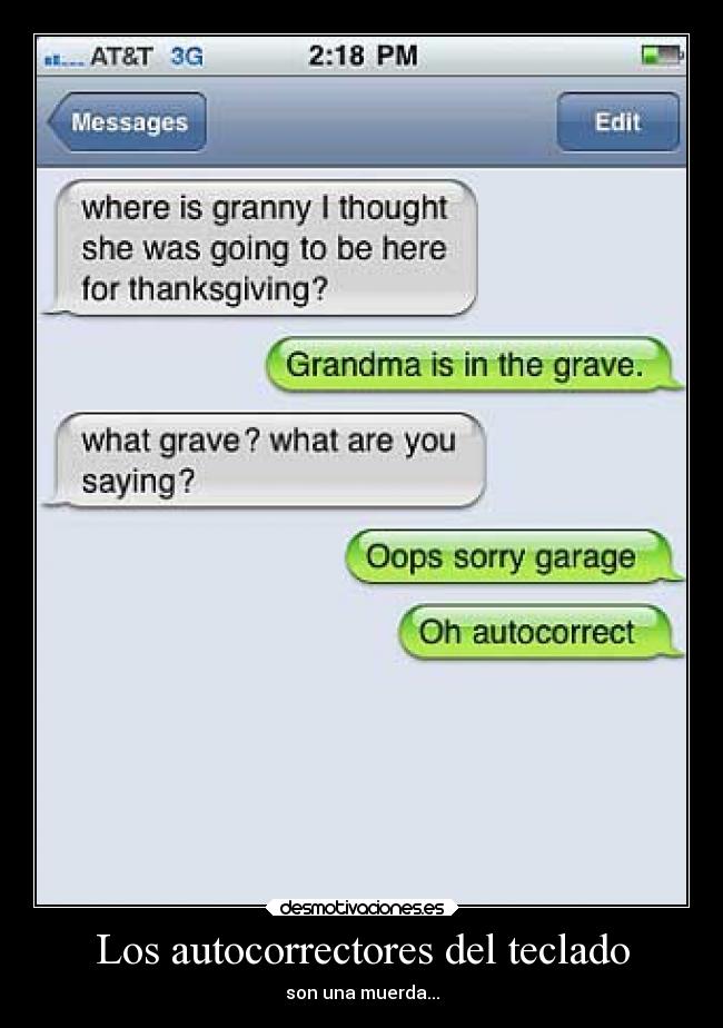 Los autocorrectores del teclado -